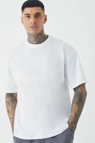 Mens White Tall Oversized Fit T-shirt, White