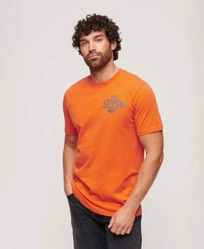 Men's Workwear Scripted Graphic T-Shirt Orange / Denim Co Rust Orange Slub