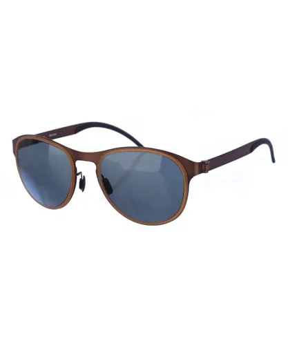 Mercedes Benz Mens oval-shaped metal sunglasses M1045 - Brown - One