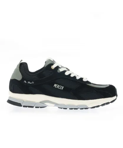 Mercer Mens Re-Run Trainers in Black Leather (archived)