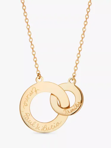 Merci Maman Personalised Intertwined Charm Necklace - Gold - Female