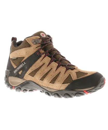 Merrell Mens Walking Boots Accentor 2 Vent mid Lace Up brown