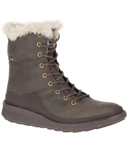 Merrell Womens/Ladies Tremblant Ezra Lace Polar Leather Snow Boots - Brown