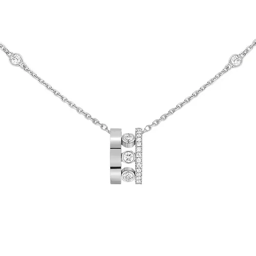 Messika Move Romane 18ct White Gold 0.32ct Diamond Necklace - Gold