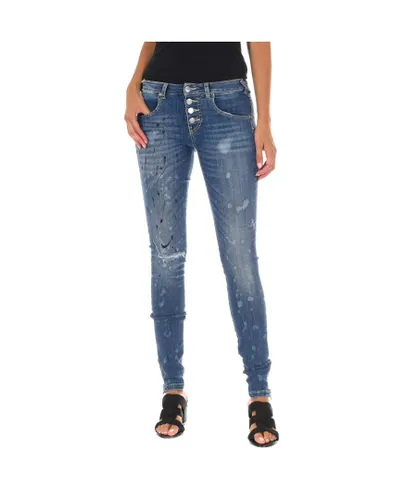 Met Womens Jeans 5 Pockets - Blue Cotton