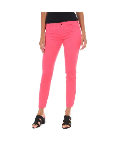 Met Womens Long denim pants made of elastic fabric 10DBF0525-G291 woman - Pink Cotton