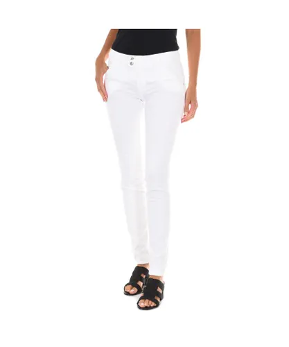Met Womens Long stretch fabric pants 70DBF0552-O025 woman - White Cotton