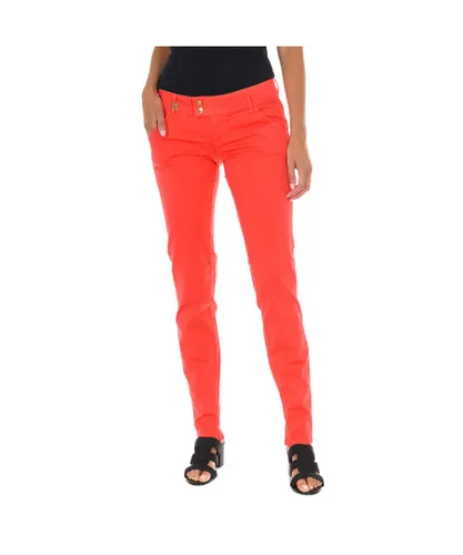 Met Womens Trousers K-Chino - Orange Cotton
