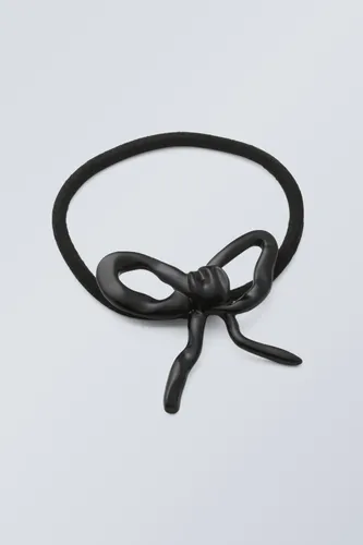 Metal Bow Hair Elastic - Black