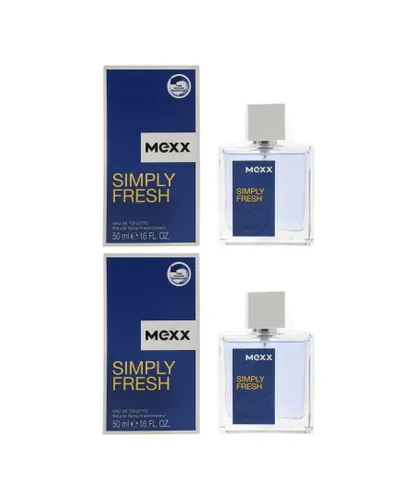 Mexx Mens Simply Fresh Eau De Toilette 50ml x 2 - NA - One Size