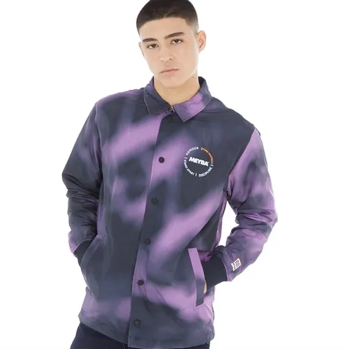 MEYBA Mens Tie Dye Coach Jacket Navy/Purple