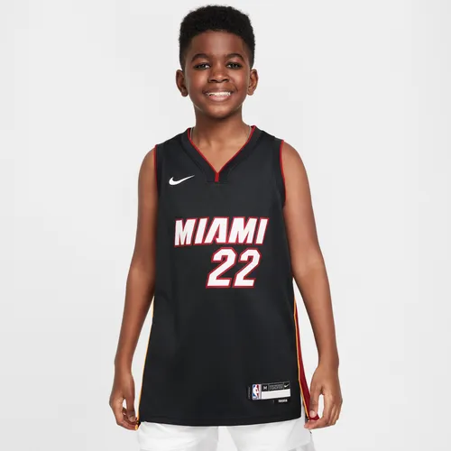 Miami Heat 2023/24 Icon Edition Older Kids' Nike NBA Swingman Jersey - Black - Polyester