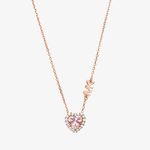 Michael Kors 14K Rose Gold-Plated Heart-Cut Necklace MKC1520A2791