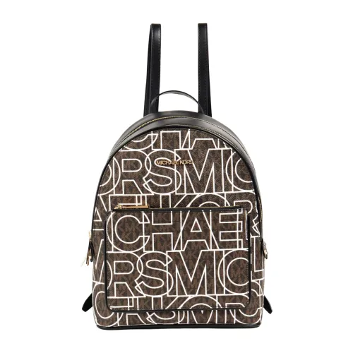 Michael Kors , Adina Monogram Logo Backpack ,Brown female, Sizes: ONE SIZE