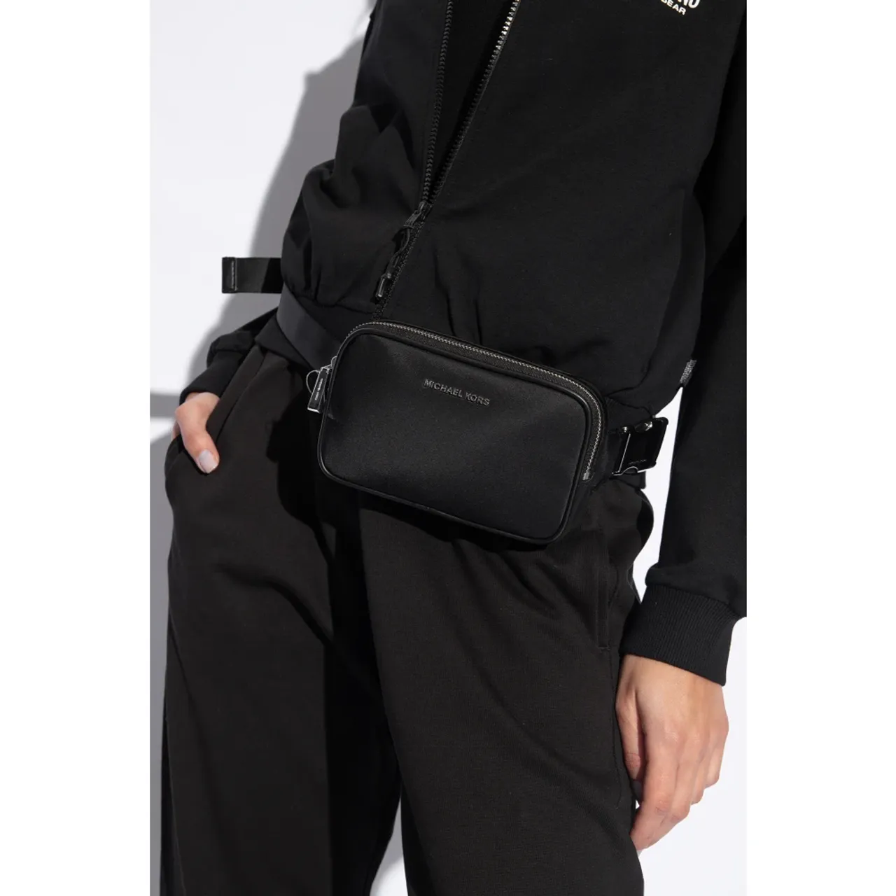 Michael Kors , Belt bag with logo ,Black female, Sizes: ONE SIZE