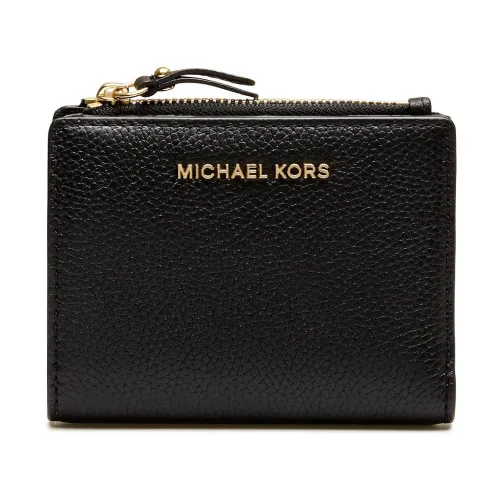 Michael Kors , Black Hammered Leather Wallet ,Black female, Sizes: ONE SIZE