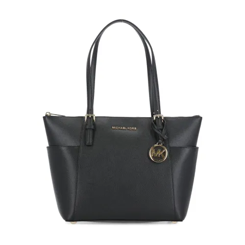 Michael Kors , Black Pebbled Leather Shopping Bag ,Black female, Sizes: ONE SIZE