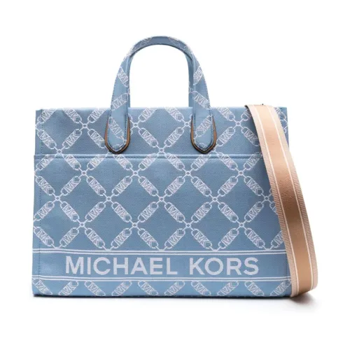 Michael Kors , Blue Denim Monogram Bag ,Blue female, Sizes: ONE SIZE