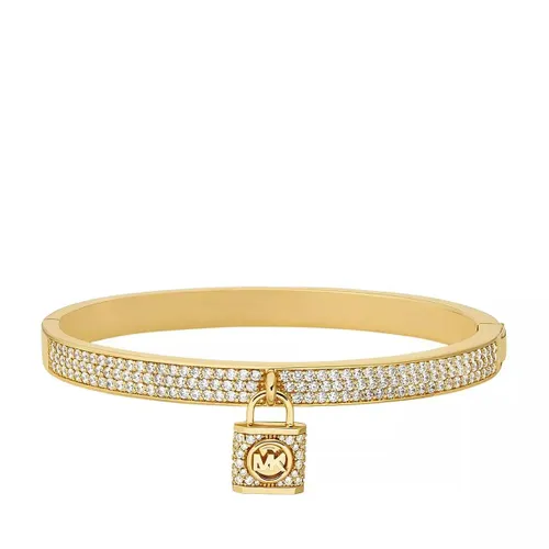 Michael Kors Bracelets - 14K Gold-Plated Pavé Lock Charm Bangle - gold - Bracelets for ladies