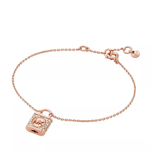 Michael Kors Bracelets - 14K Gold-Plated Sterling Silver Pavé Lock Delicate - quarz - Bracelets for ladies