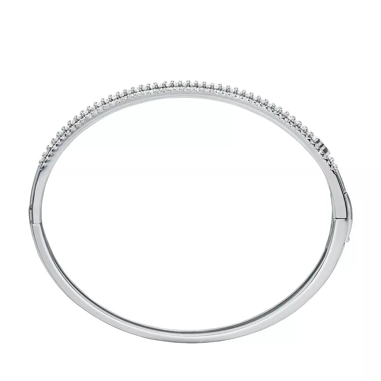 Michael Kors Bracelets - Sterling Silver Tapered Baguette and Pavé Bangle B - silver - Bracelets for ladies