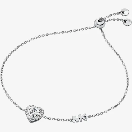 Michael Kors Brilliance Silver Heart & Logo Toggle Bracelet MKC1518AN040