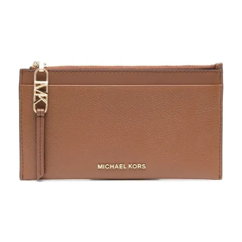 Michael Kors , Brown Zip Card Case ,Brown female, Sizes: ONE SIZE