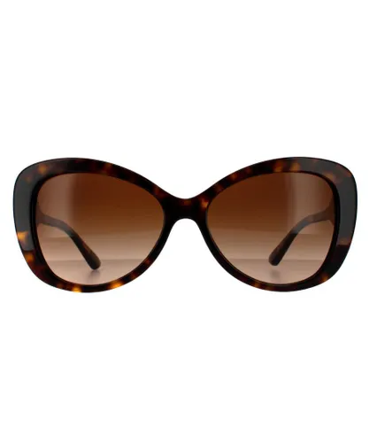 Michael Kors Butterfly Womens Dark Tortoise Brown Gradient Sunglasses - One