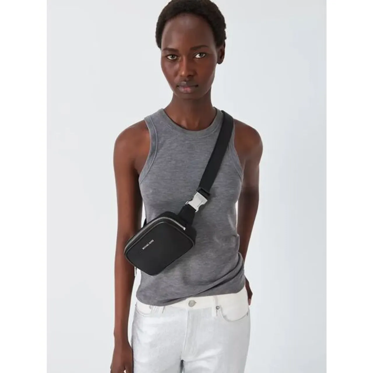 Michael Kors Carasm Messenger Belt Bag, Black - Black - Female