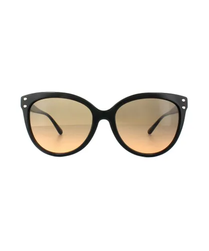 Michael Kors Cat Eye Womens Black Grey Brown Gradient Sunglasses - One