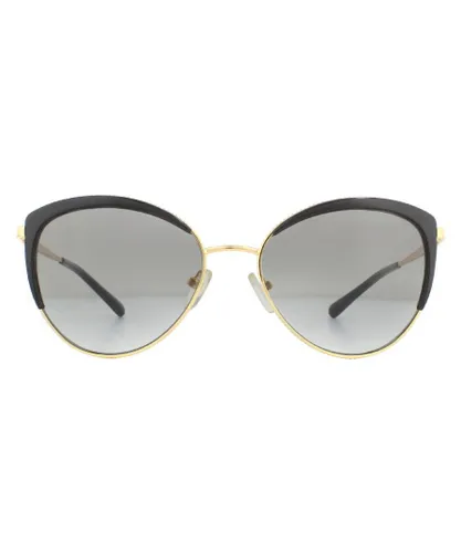 Michael Kors Cat Eye Womens Light Gold Black Dark Grey Gradient Sunglasses Metal - One