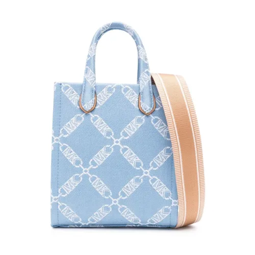 Michael Kors , Clear Blue Denim Logo Print Bag ,Blue female, Sizes: ONE SIZE