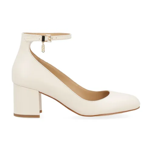 Michael Kors , Cream Leather Perla Décolléte with 5.7 cm Heel ,Beige female, Sizes: