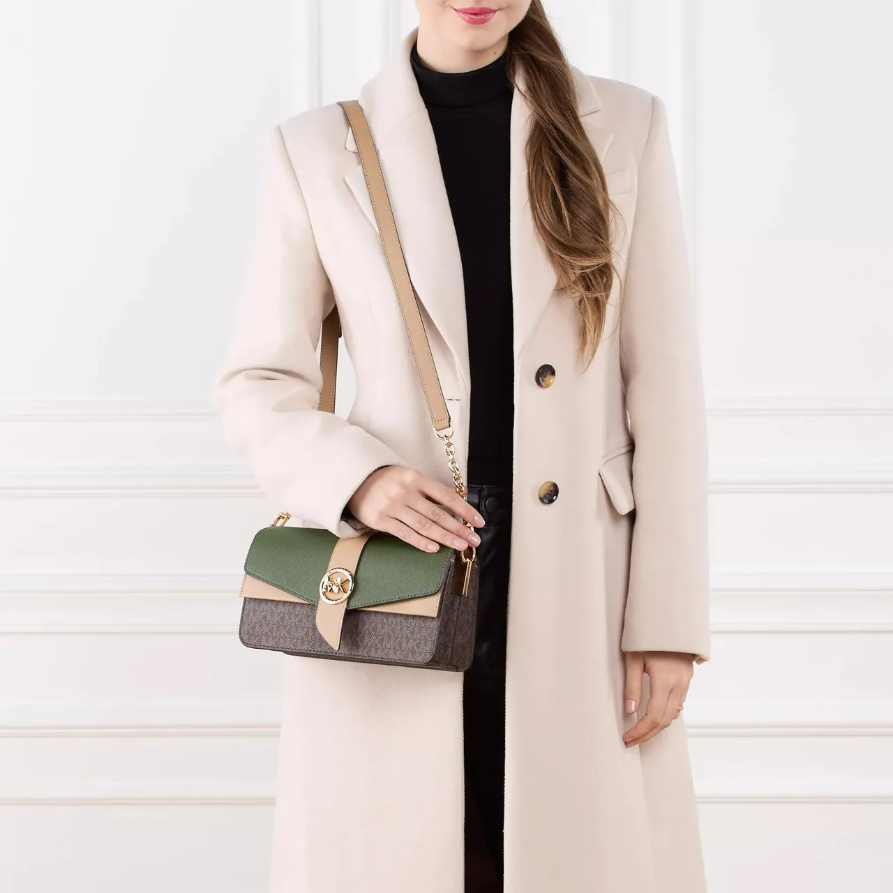 Michael Kors Crossbody Bags - Greenwich Medium Convertible Shoulder - brown - Crossbody Bags for ladies