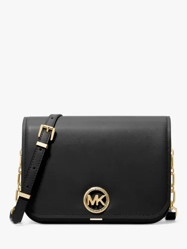 Michael Kors Delancey Medium Chain Messenger Bag - Black - Female
