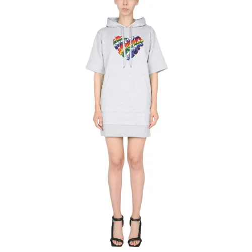 Michael Kors , Dress With Pride Heart Logo ,Gray female, Sizes: