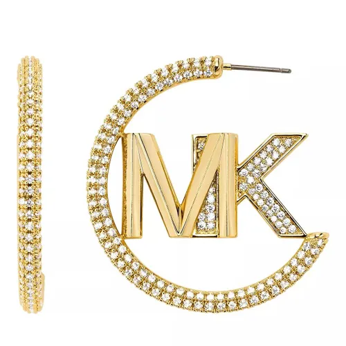 Michael Kors Earrings - 14K Gold-Plated Statement Logo Hoop Earrings - gold - Earrings for ladies