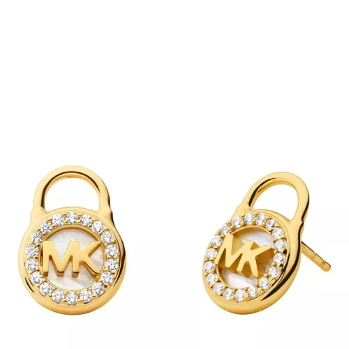Michael Kors Earrings - 14K Sterling Silver Lock Stud Earring - gold - Earrings for ladies