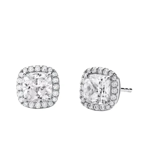 Michael Kors Earrings - Brilliance Sterling Silver Cushion Cut Earring - silver - Earrings for ladies