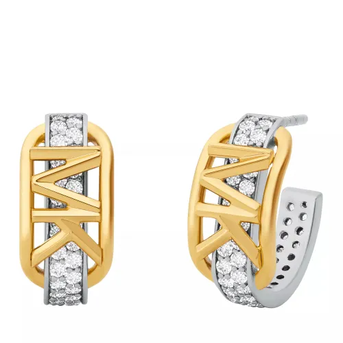 Michael Kors Earrings - Sterling Silver Pavé Empire Link Huggie Earrings - multi - Earrings for ladies