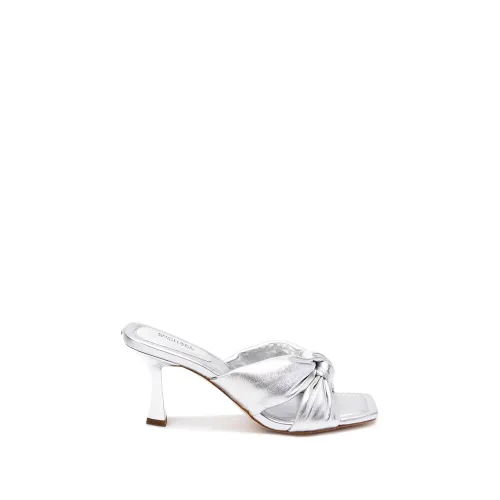 Michael Kors , `Elena` Heeled Sandals ,Gray female, Sizes: