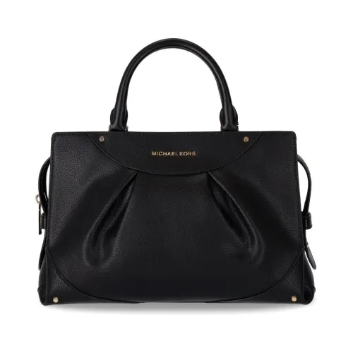 Michael Kors , Enzo Black Grained Leather Handbag ,Black female, Sizes: ONE SIZE
