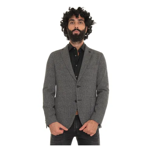 Michael Kors , Glencheck Jersey Jacket ,Gray male, Sizes: