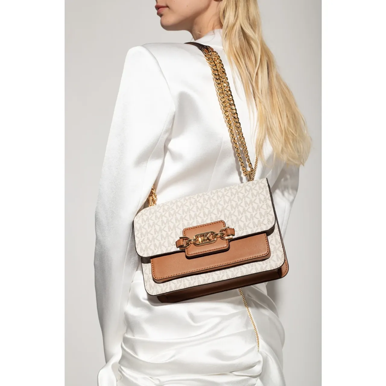 Michael Kors , ‘Heather Large’ shoulder bag ,Beige female, Sizes: ONE SIZE