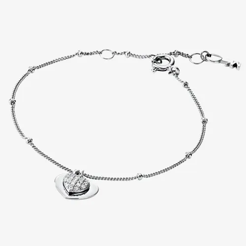Michael Kors Kors Love Sterling Silver Heart Bracelet MKC1118AN040
