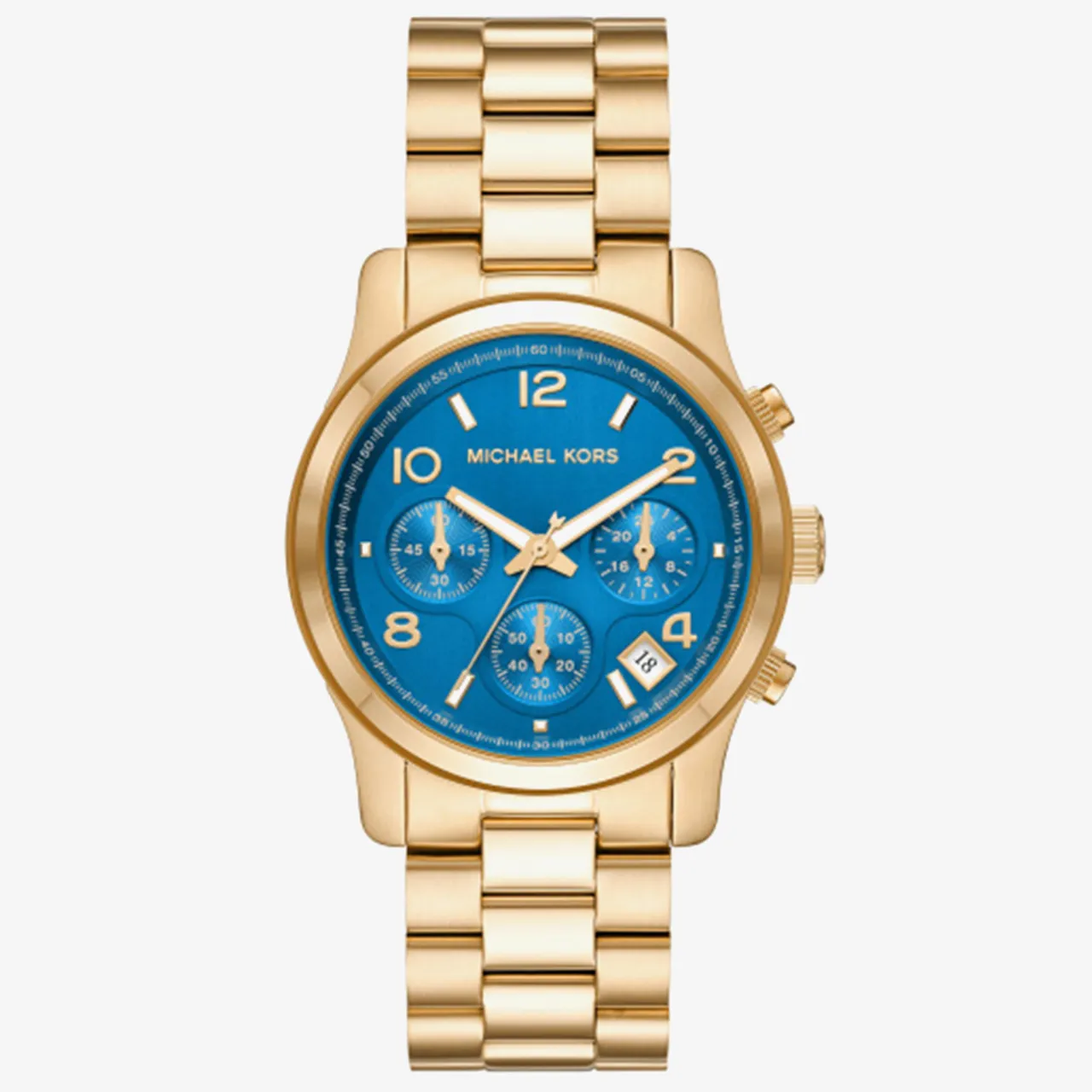 Michael Kors Ladies Runway Blue Dial Chronograph Watch MK7353