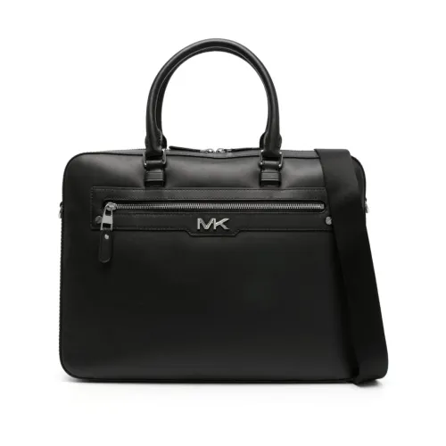 Michael Kors , Large Front ZIP Briefcase ,Black male, Sizes: ONE SIZE