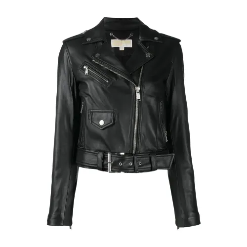 Michael Kors , Leather Jacket ,Black female, Sizes: