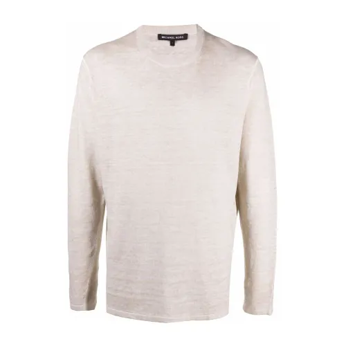 Michael Kors , Linen and cotton blend sweater ,Beige male, Sizes:
