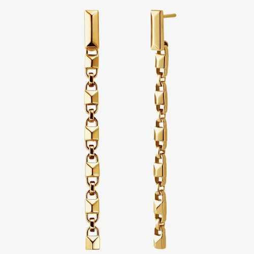 Michael Kors Mercer Link 14ct Gold Plated Drop Earrings MKC1012AA710